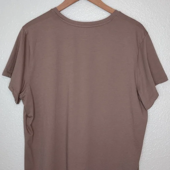 Everlane Men's Brown Organic Cotton Casual V-Neck Short Sleeve Shirt Size XXL - Picture 5 of 12